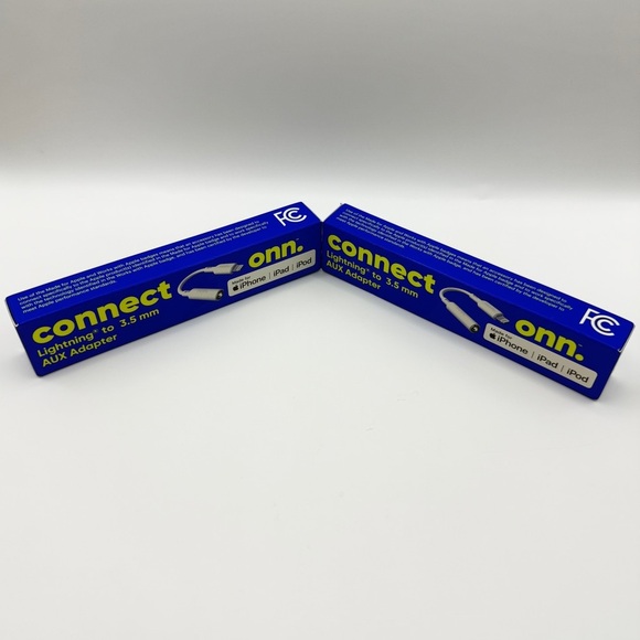 ONN Certified Lightning to 3.5mm AUX Audio Adapter 2 Pack for iPhone iPad & iPod - Picture 2 of 5